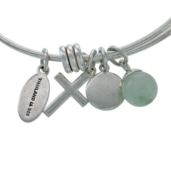 Footnotes Sterling Silver Extraordinary Faith Cross Charm Slide Bracelet 7.5" - Picture 3 of 6